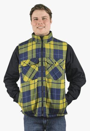 Ritemate WORKWEAR - Mens Jackets Ritemate Zipper Flannelette Quilted Vest RM123V