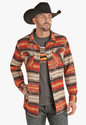 Rock and Roll CLOTHING-Mens Jackets Rock and Roll Mens Aztec Shirt Jacket