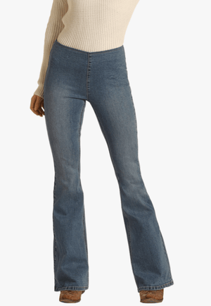 Rock and Roll CLOTHING-Womens Jeans Rock and Roll Womens High Waisted Flare Jean