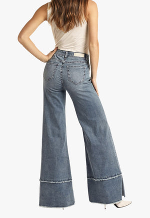 Rock and Roll CLOTHING-Womens Jeans Rock and Roll Womens Palazzo Flare Jean