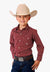 Roper CLOTHING-Boys Long Sleeve Shirts Roper Boys Amarillo Collection Long Sleeve Shirt