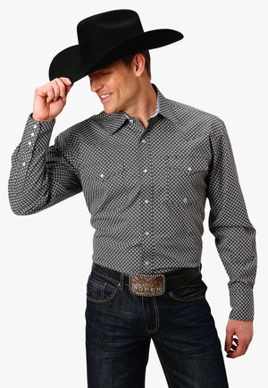 Roper CLOTHING-Mens Long Sleeve Shirts Roper Mens Amarillo Collection Long Sleeve Shirt