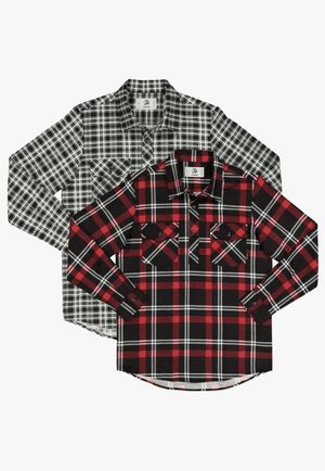 Swanndri CLOTHING-Boys Winter Tops Swanndri Kids Egmont Closed Front Flannelette Shirt Twin Pack