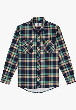 Swanndri CLOTHING-Boys Long Sleeve Shirts Swanndri Kids Egmont Open Front Flannelette Shirt Twin Pack