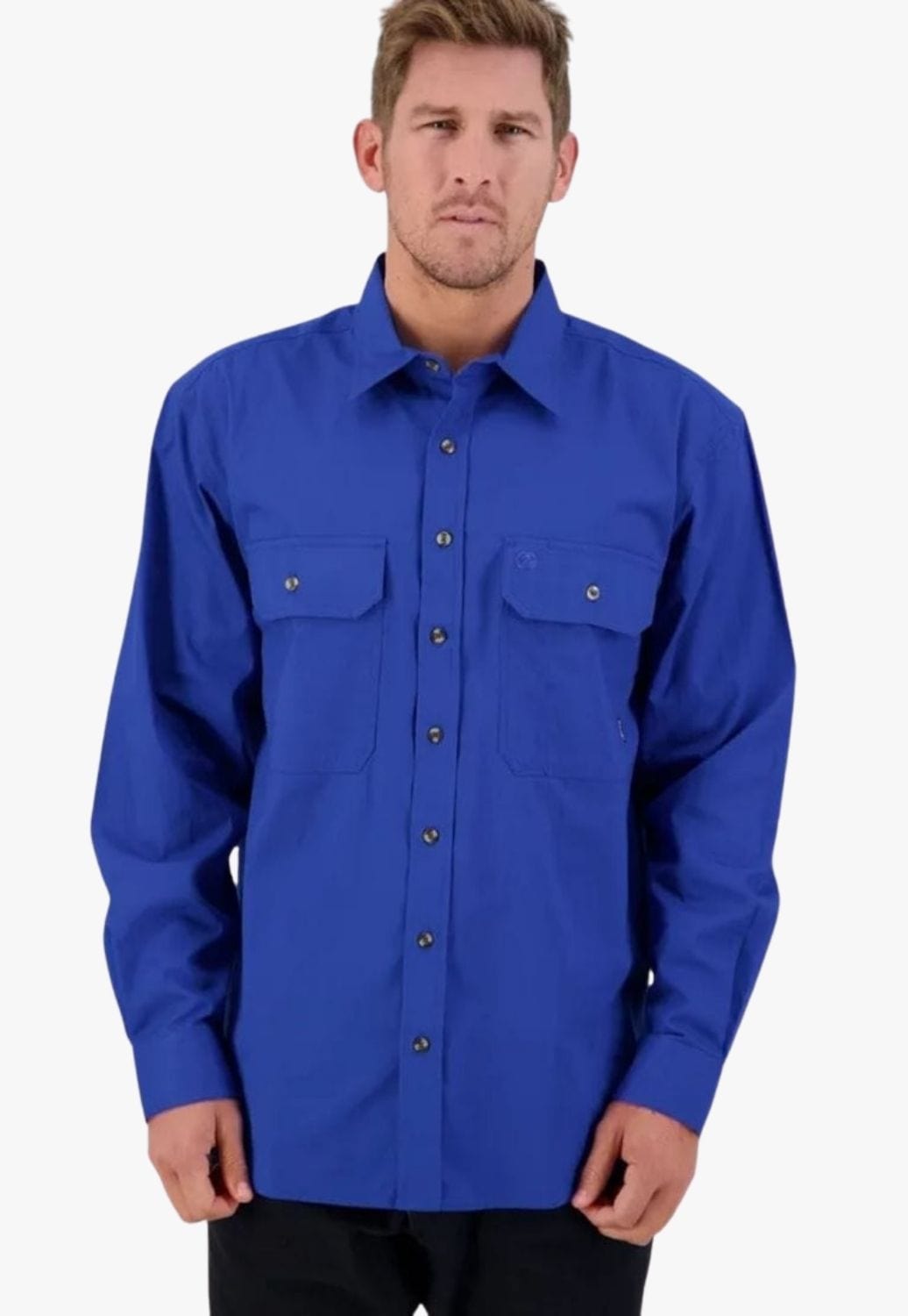 Swanndri CLOTHING-Mens Long Sleeve Shirts Swanndri Mens Byron Open Front Work Shirt