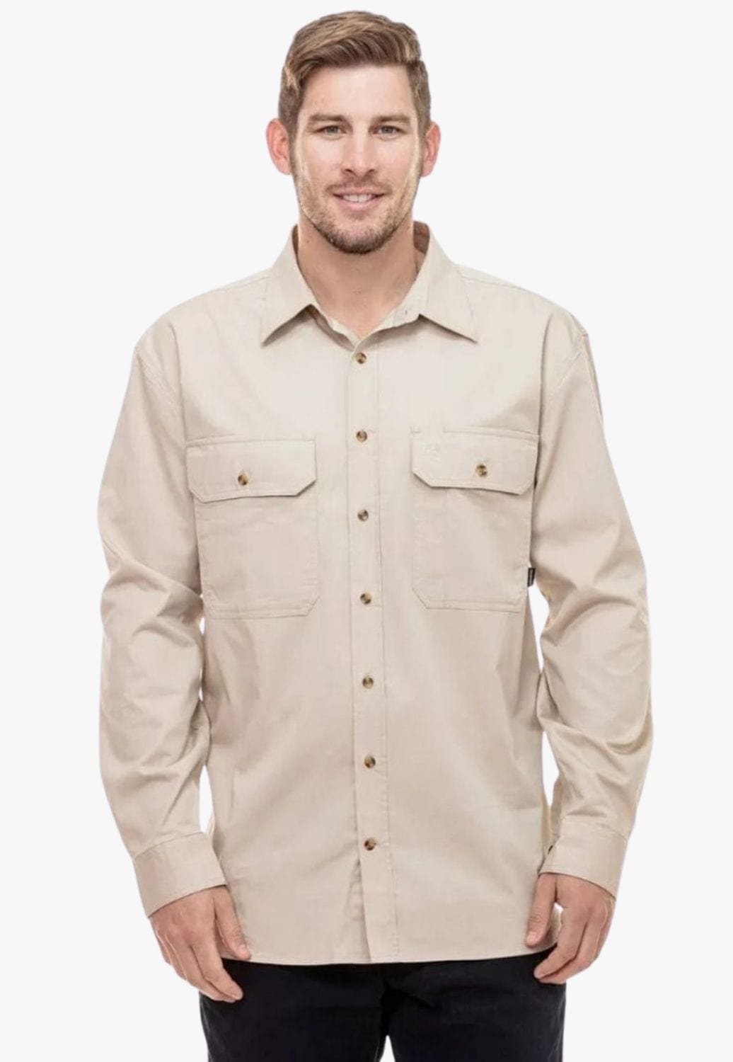 Swanndri CLOTHING-Mens Long Sleeve Shirts Swanndri Mens Byron Open Front Work Shirt
