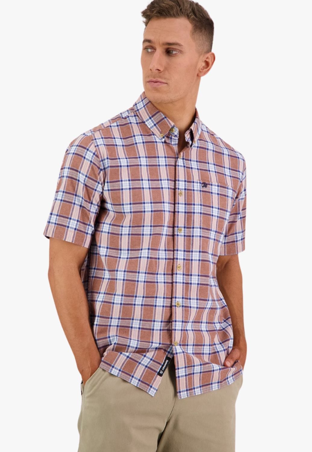 Swanndri CLOTHING-Mens Short Sleeve Shirts Swanndri Mens Kennedy Point Short Sleeve Shirt