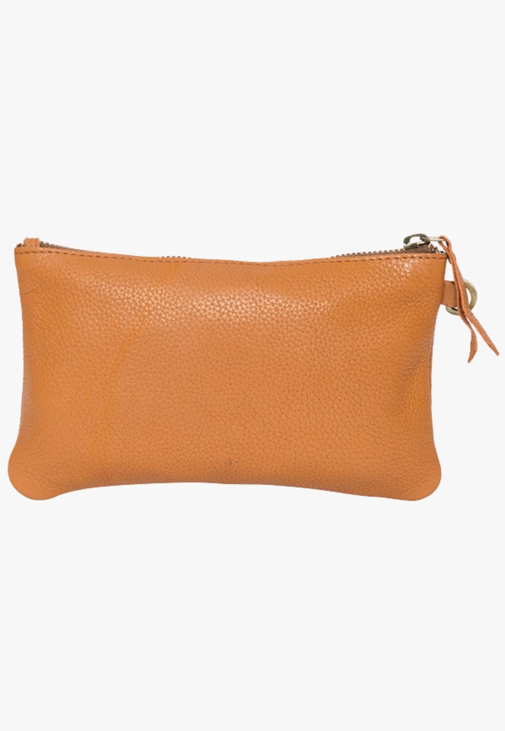 The Design Edge ACCESSORIES-Handbags Tan The Design Edge Toronto Small Cowhide Clutch