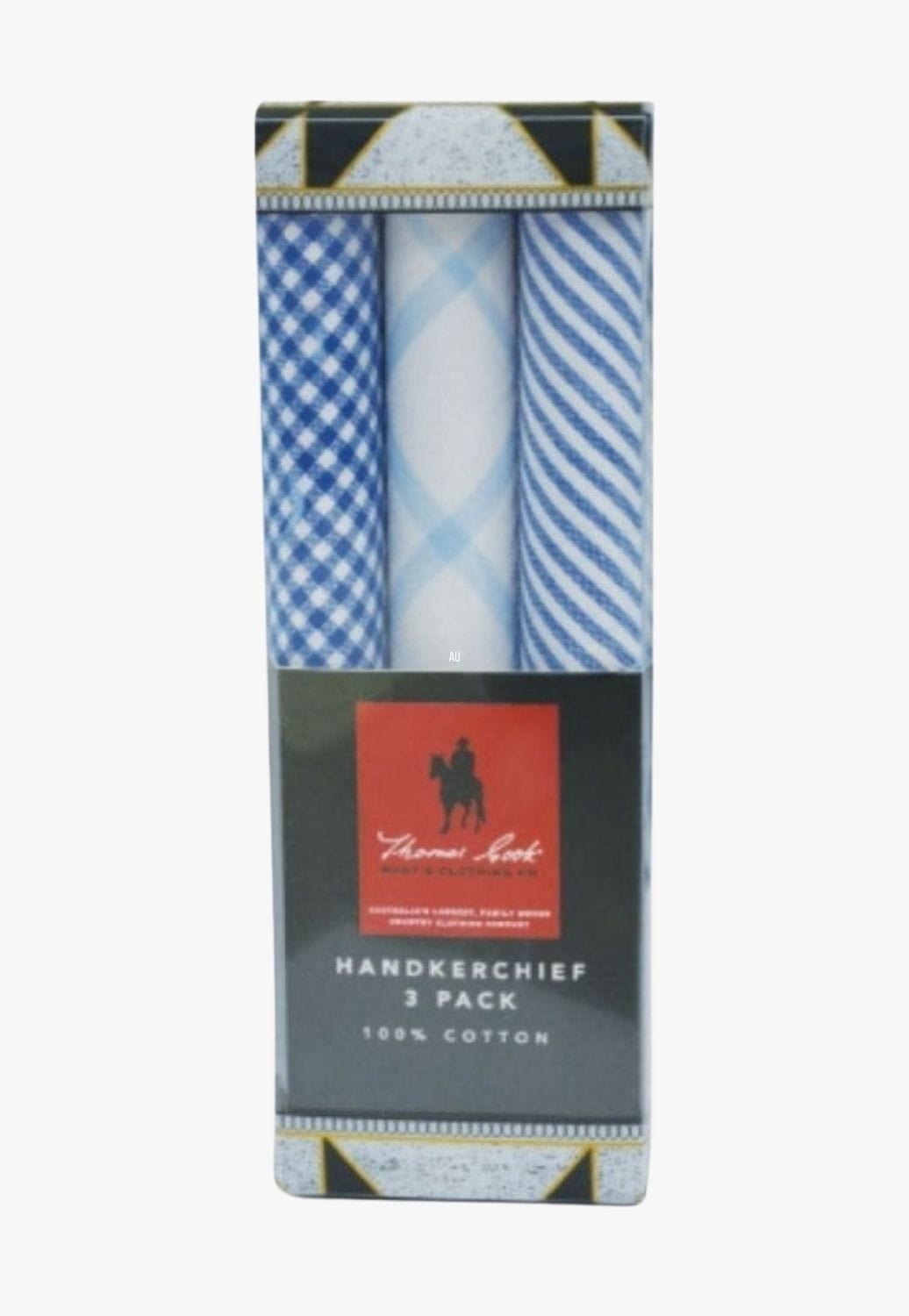 Thomas Cook CLOTHING-Mens Ties & Accessories Blue Thomas Cook Handkerchief 3 Pack