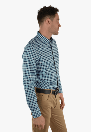 Thomas Cook CLOTHING-Mens Long Sleeve Shirts Thomas Cook Mens Byrnes Tailored Long Sleeve Shirt