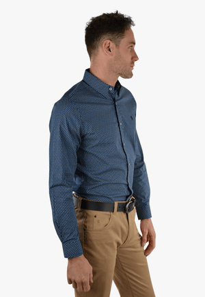 Thomas Cook CLOTHING-Mens Long Sleeve Shirts Thomas Cook Mens Costin Tailored Long Sleeve Shirt