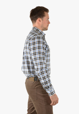 Thomas Cook CLOTHING-Mens Long Sleeve Shirts Thomas Cook Mens Kieran Check Long Sleeve Shirt