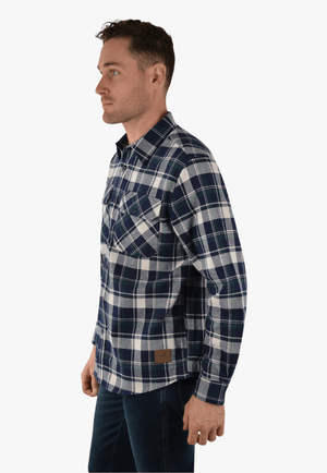 Thomas Cook CLOTHING-Mens Long Sleeve Shirts Thomas Cook Mens Renmark Thermal Twin Pack Shirt