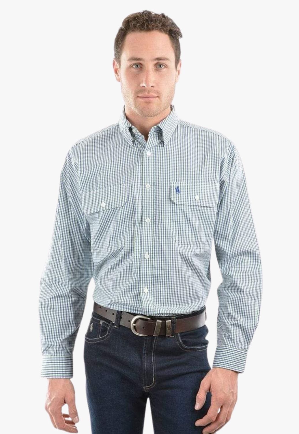 Thomas Cook CLOTHING-Mens Long Sleeve Shirts Thomas Cook Mens Wentworth Long Sleeve Shirt