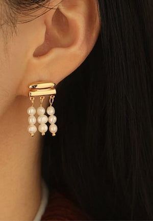 Tomade ACCESSORIES-Jewellery Gold Tomade Pearl Earring