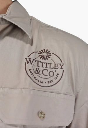 W. Titley and Co CLOTHING-Mens Long Sleeve Shirts W. Titley & Co Mens Closed Front Work Shirt