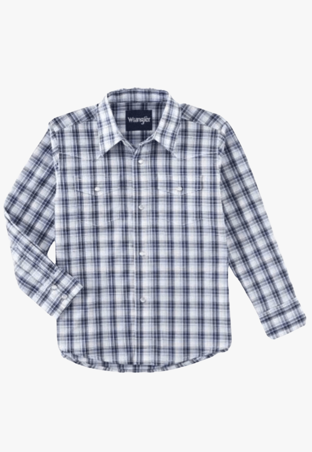 Wrangler CLOTHING-Boys Long Sleeve Shirts Wrangler Boys Wrinkle Resistant Long Sleeve Shirt