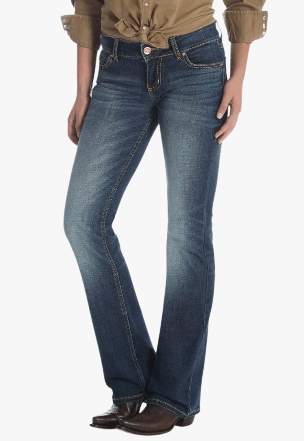 Wrangler CLOTHING-Womens Jeans Wrangler Womens Mae Premium Patch Jeans