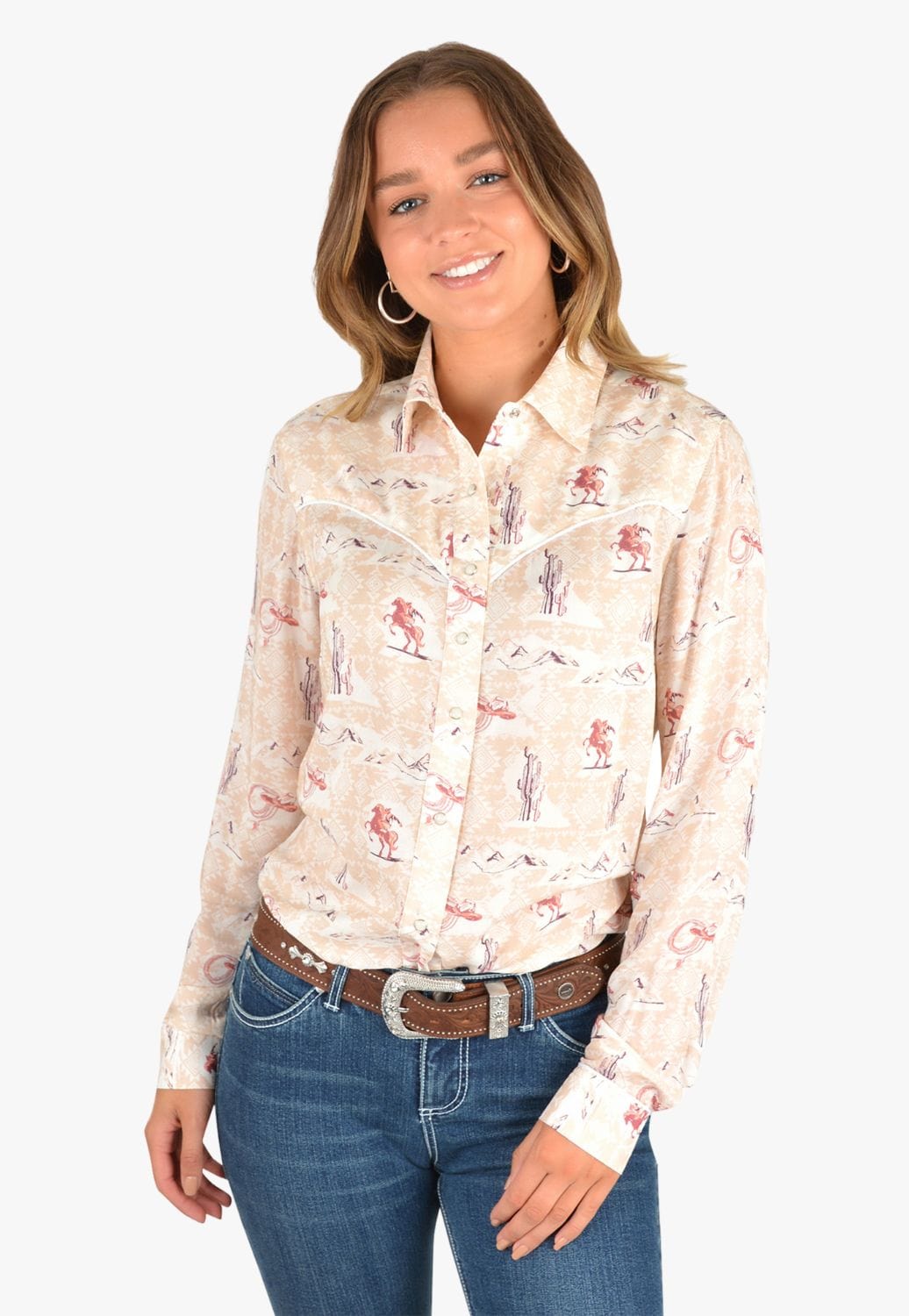 wrangler women's long sleeve shirts