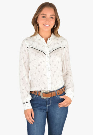 Wrangler CLOTHING-Womens Long Sleeve Shirts Wrangler Womens Wendy Lomg Sleeve Shirt